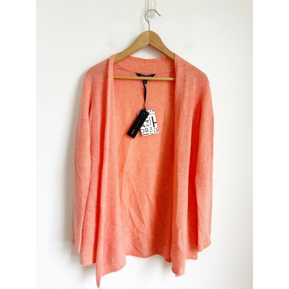 NWT 41 Hawthorn 100% Cashmere Cardigan Orange Small - Picture 1 of 3